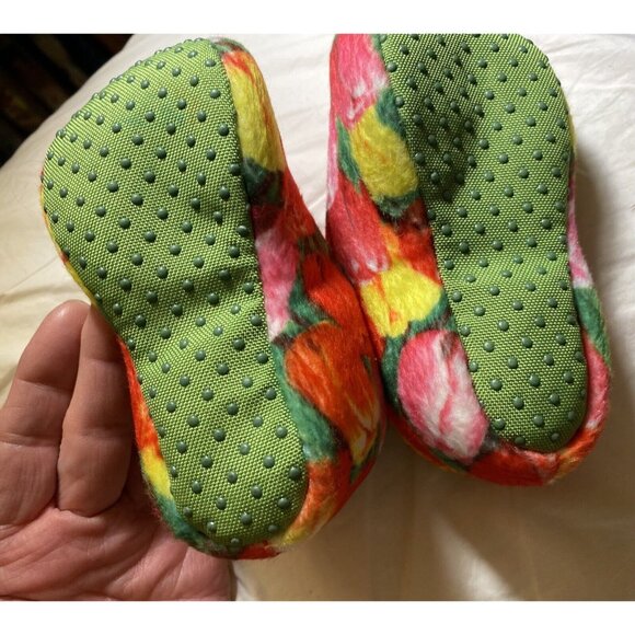 Wooden Shoe Tulips - Clog Slipper US SZ 4-5 EU 16-19 Comfort Felt Slip Resistant - Picture 8 of 9